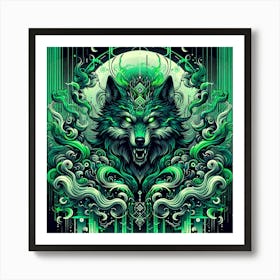 PSYCHEDELIC WOLF DIRK Póster