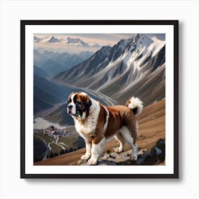 St Bernard Dog 71 Poster