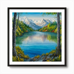 Lake In The Mountains 19 Art Print