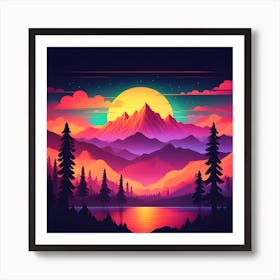 Landscape Painting 1 Art Print