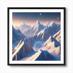 Low-Poly Mountains Poster