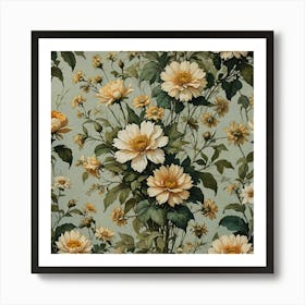 Dahlias Art Print