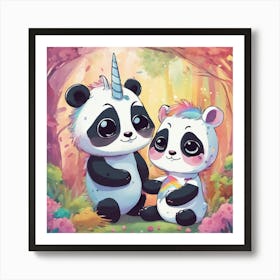Unicorn Panda 2 Art Print