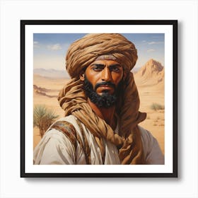 Man In The Desert 2 Art Print