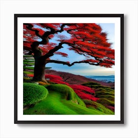 Red Cherry Tree Art Print