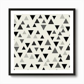 Black And White Triangles Art Print