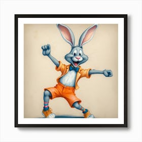 Bunny Dancing Art Print