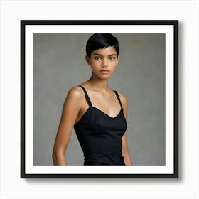 Young Woman In Black Art Print