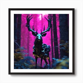 Deer In The Forest 95 Art Print