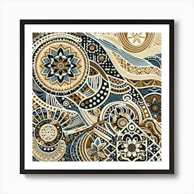 Tribal Doodles Art Print