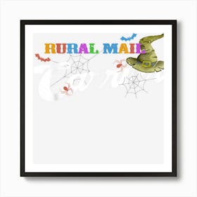 Rural Mail Carrier Witch Vintage Matching Halloween Mailman Art Print