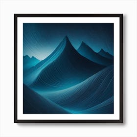 Firefly An Illustration Of A Beautiful Majestic Cinematic Tranquil Mountain Landscape In Neutral Col (64) Art Print