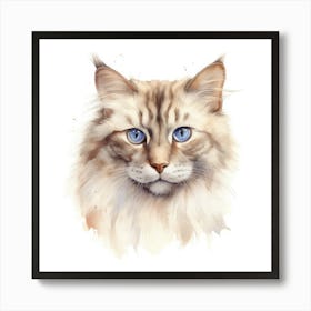 Neva Masquerade Cat Portrait Art Print