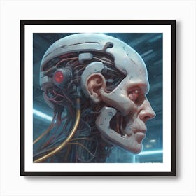 Cyborg Head 47 Art Print