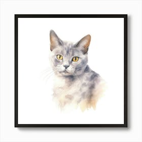 Australian Mist Shorthair Cat Portrait 3 Art Print