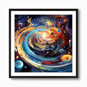 Galaxy Painting Art Print