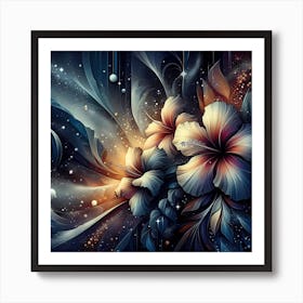 Abstract Flower Painting 1 Art Print