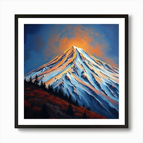 Sunrise Over The Mountain Art Print