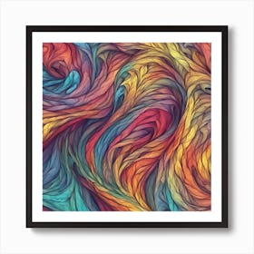 Colored Yarn Art Print