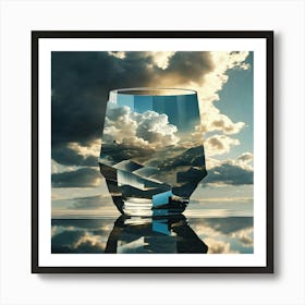 Vaso cristal nubes Art Print