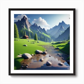 Mountain Stream 9 Art Print