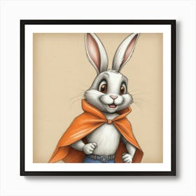 Bunny With Cape Art Print