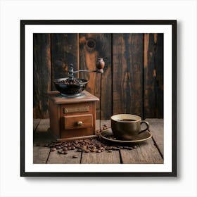 Coffee And Coffee Grinder 3 Art Print