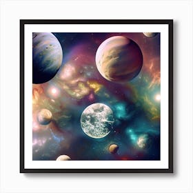 Planets In Space Art Print