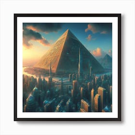 Pyramid City 4 Art Print
