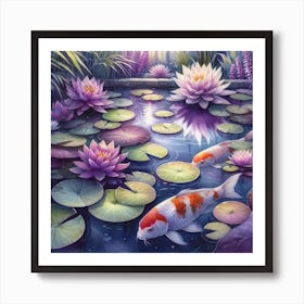 Koi Pond 3 Poster