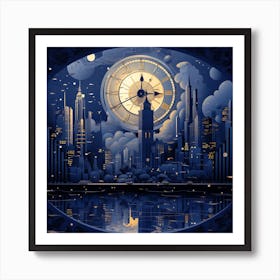 City At Night 2 Art Print