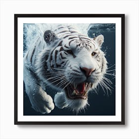 White Tiger Underwater 4 Art Print