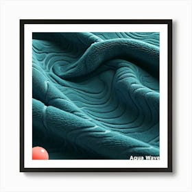 Towel design Aqua wave Art Print