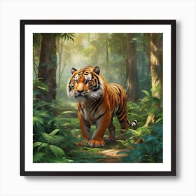 Tiger In The Jungle Art Print