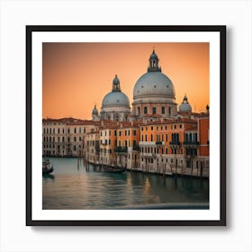 Sunset In Venice Poster