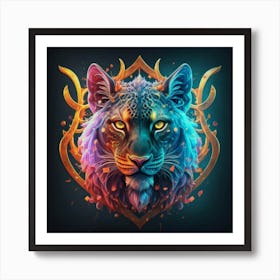 Neon Lion Affiche