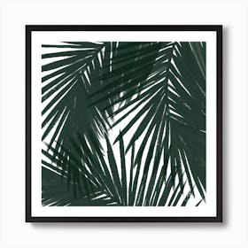 Green Palms Square Art Print