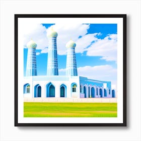 Blue Mosque In Uzbekistan Art Print