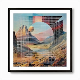 A Design Grid Oil Painting Illustration 1718708494 2 Art Print