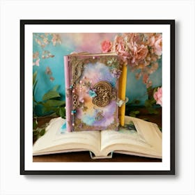 Shabby Chic Dreamy Mist Pastel Junk Journals Jump (2) Art Print