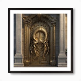 Christmas Decoration On Home Door Sf Intricate Artwork Masterpiece Ominous Matte Painting Movie (4) Art Print