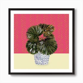 Funky Cactus 2 Square Art Print