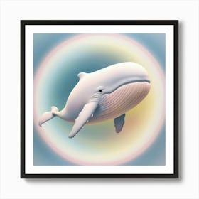 Whale In A Rainbow Art Print