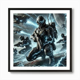 A Science Fiction Depiction Of The Storm Legion, E Art Print