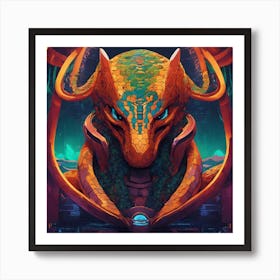 The snake's head. Art Print