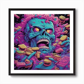 Psychedelic Skull 1 Art Print