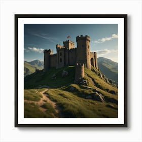 Castle On A Hill 3 Art Print