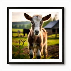 Field Domestic Agriculture Cute Nature Beautiful Rural Herd Farming Animal Farm Farm Anim (7) Art Print