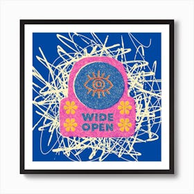 Third Eye Awaken Print - Blue/Pink/Yellow Art Print