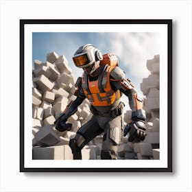 Soldier In A Space Suit 1 Art Print